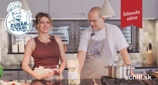 MUDr. Schill a Mirka Kalisová recept na cestoviny so salsicciou a gorgonzolou