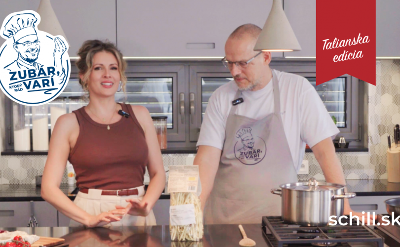 MUDr. Schill a Mirka Kalisová recept na cestoviny so salsicciou a gorgonzolou