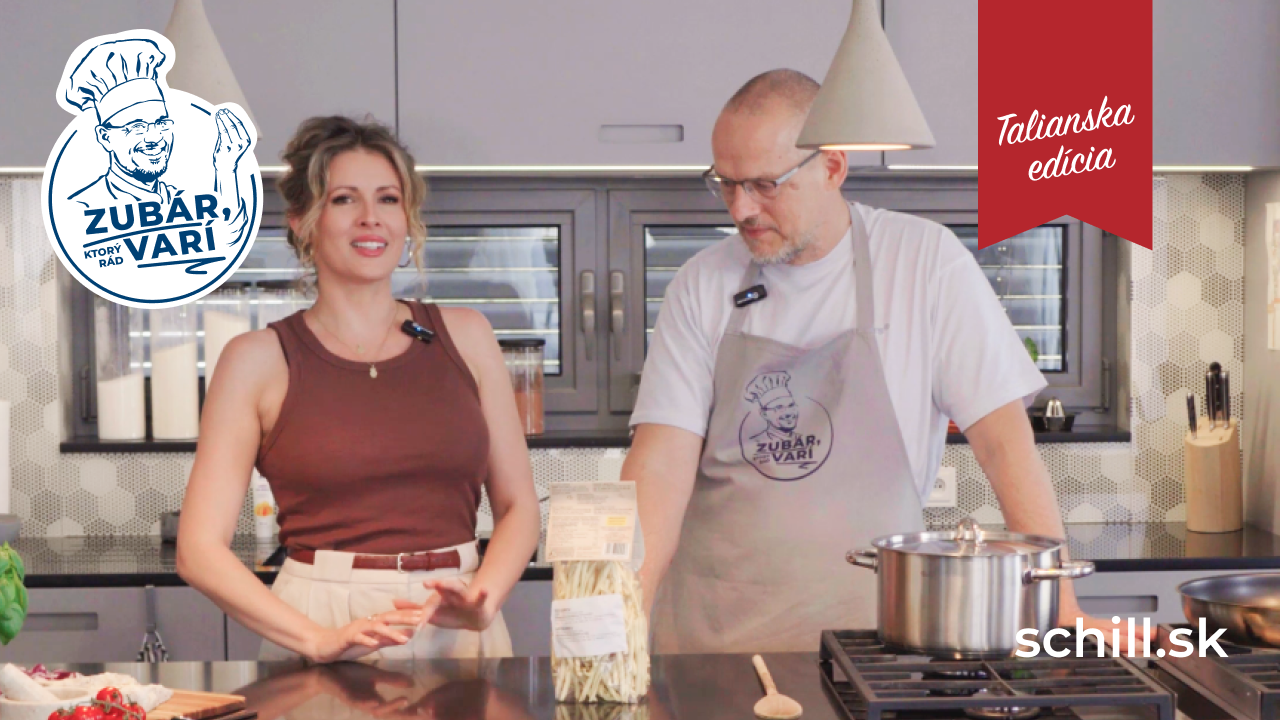 MUDr. Schill a Mirka Kalisová recept na cestoviny so salsicciou a gorgonzolou